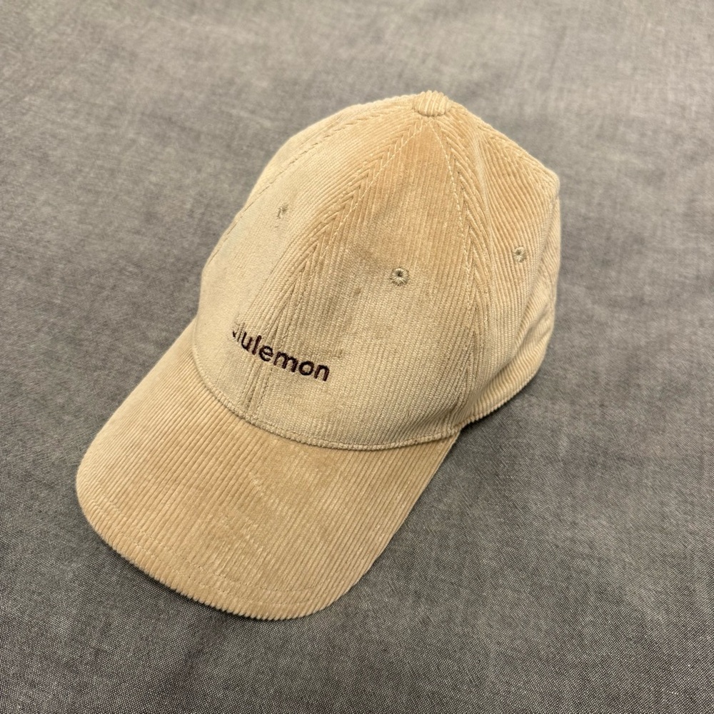 lululemon athletica Beige Corduroy Baseball Cap
